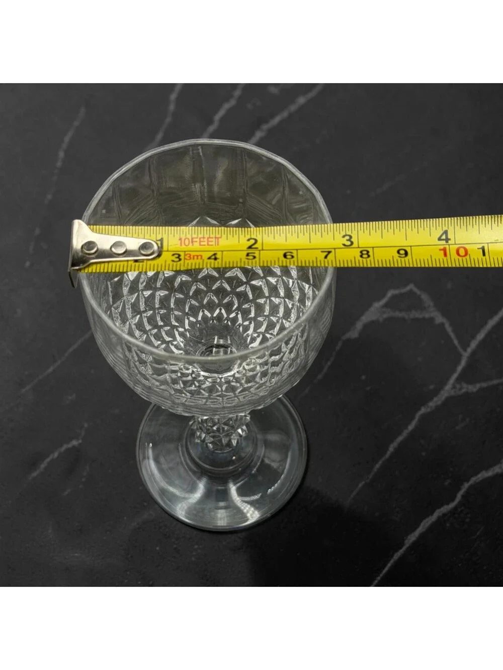 Set of 3 Vintage Cristal D’Arques Chenonceaux Wine Glasses - Made In France